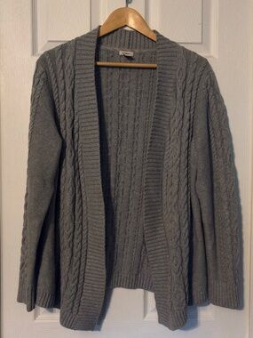 L.L Bean grey knit cardigan
